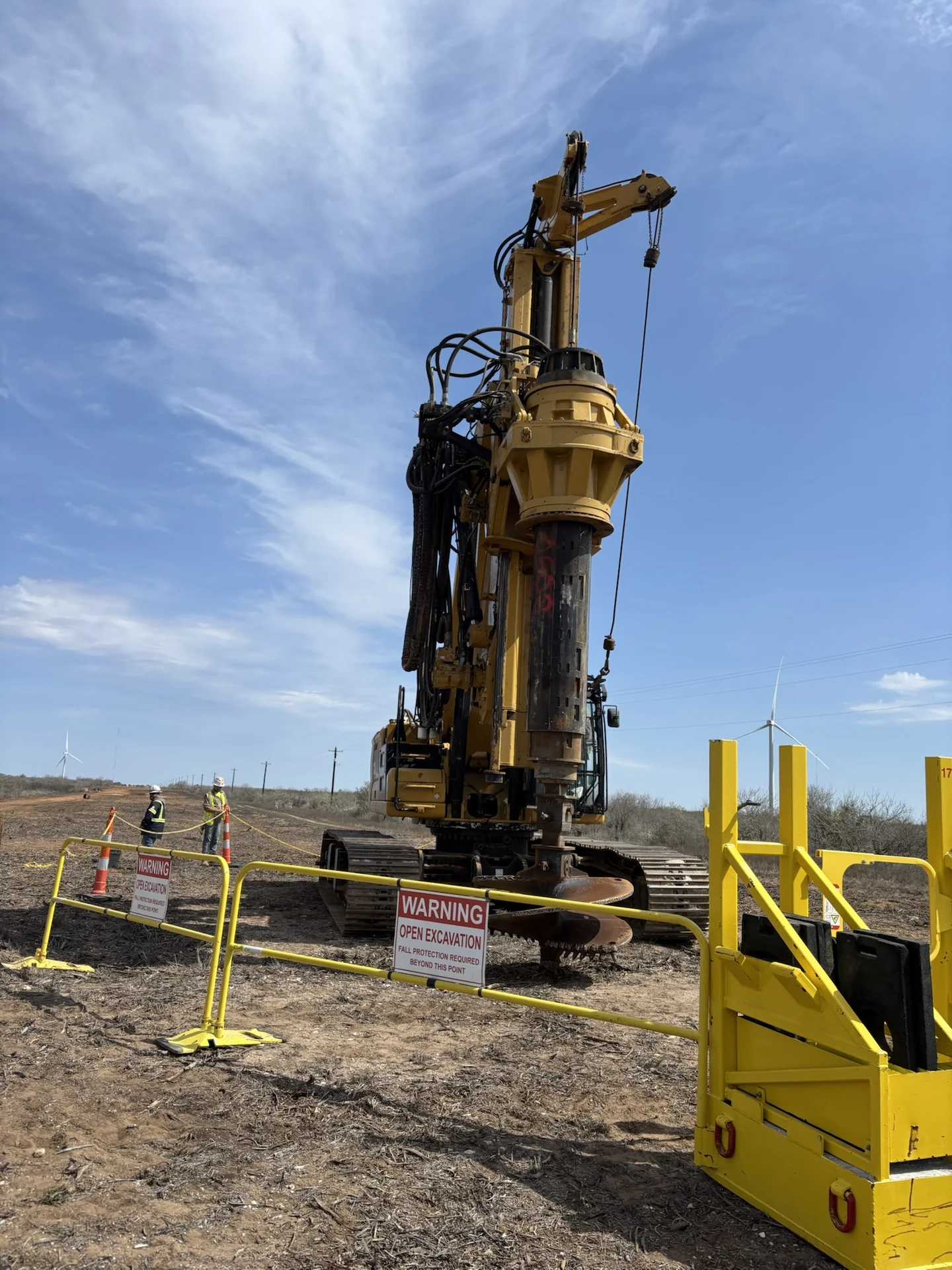 345 kV transmission line foundations · South Texas