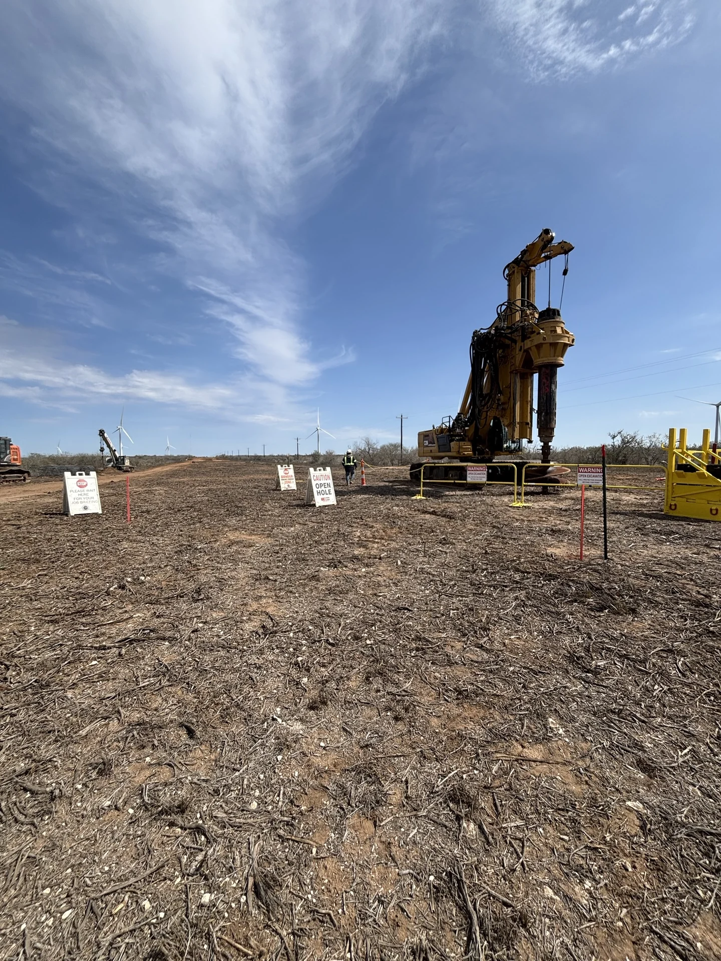 345 kV transmission line foundations · South Texas