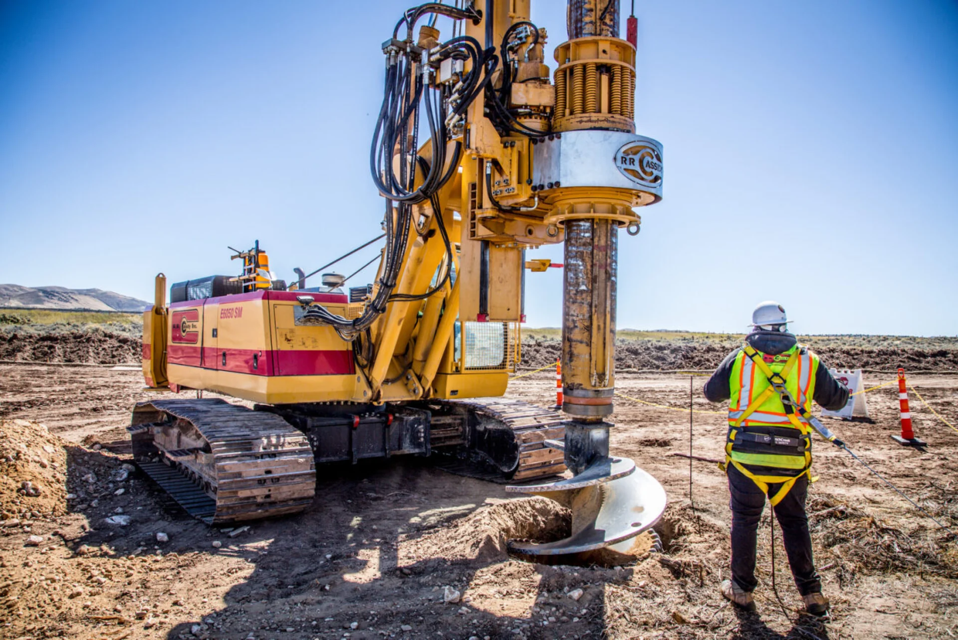 Cassidy drill rig and foundation crew at work.