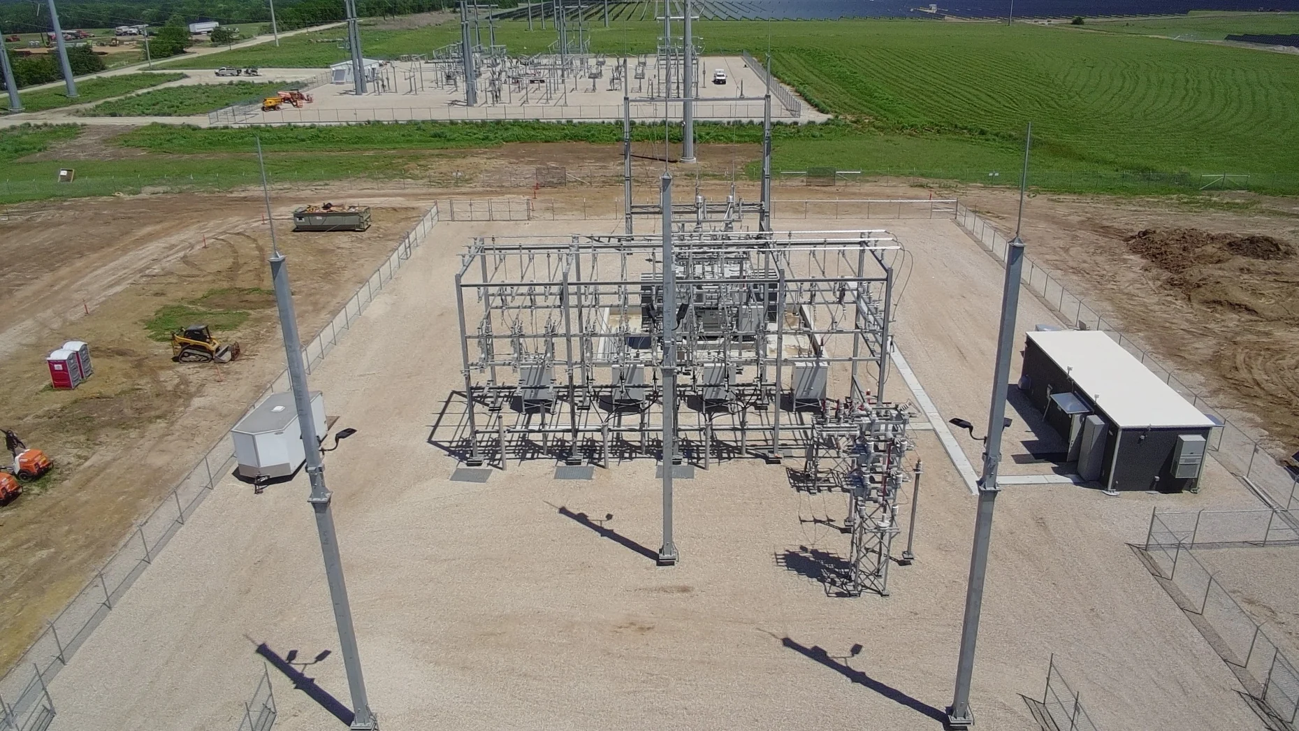 Complete solar substation construction